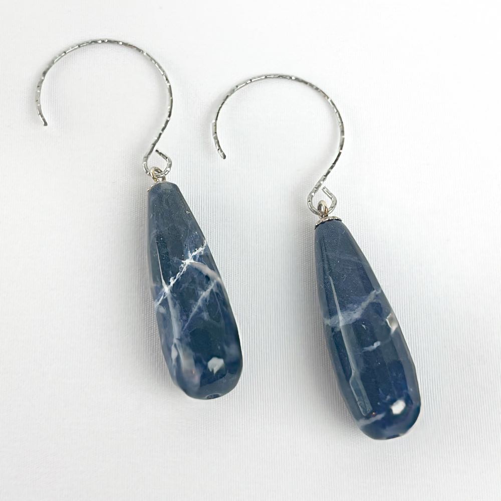 Boucle d'oreille Sodalite
