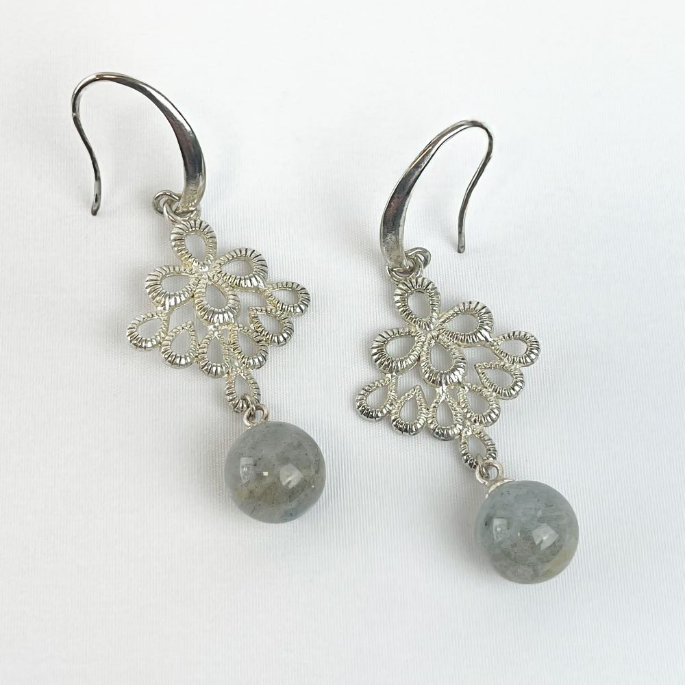 Boucle d'oreille Labradorite