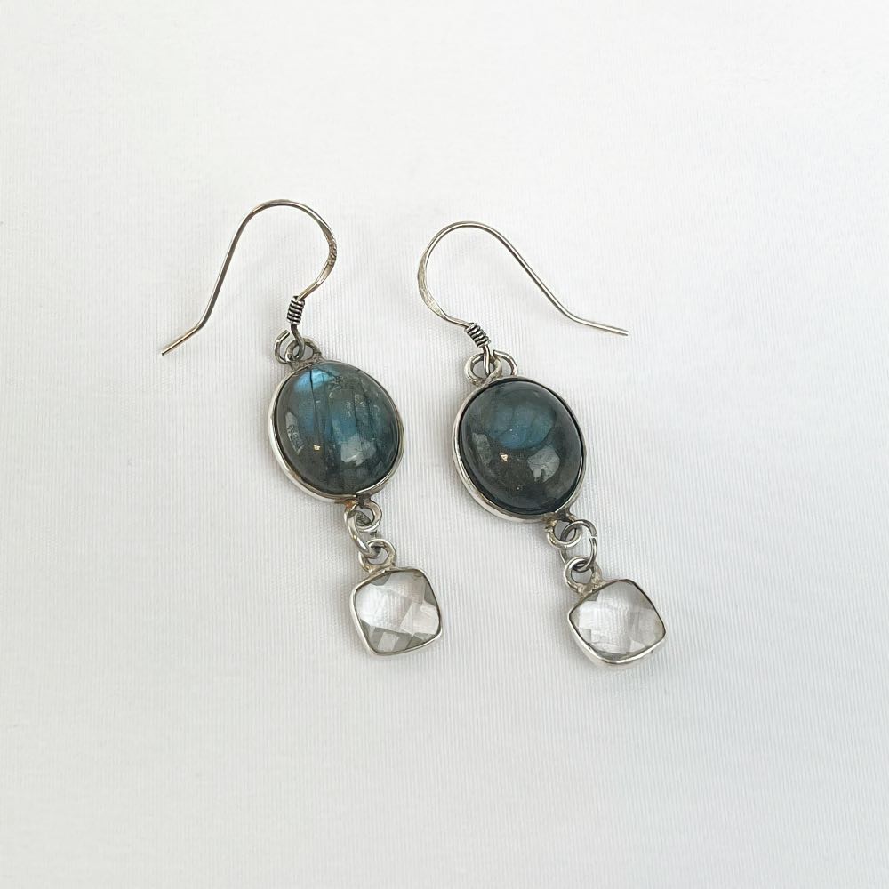 Boucle d'oreille Labradorite