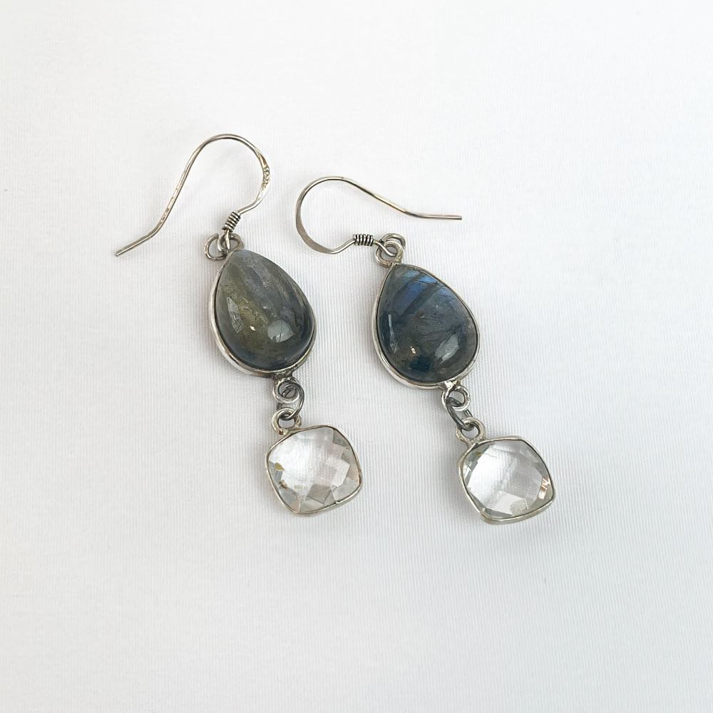 Boucle d'oreille Labradorite