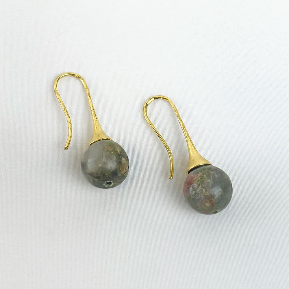 Boucle d'oreille Unakite