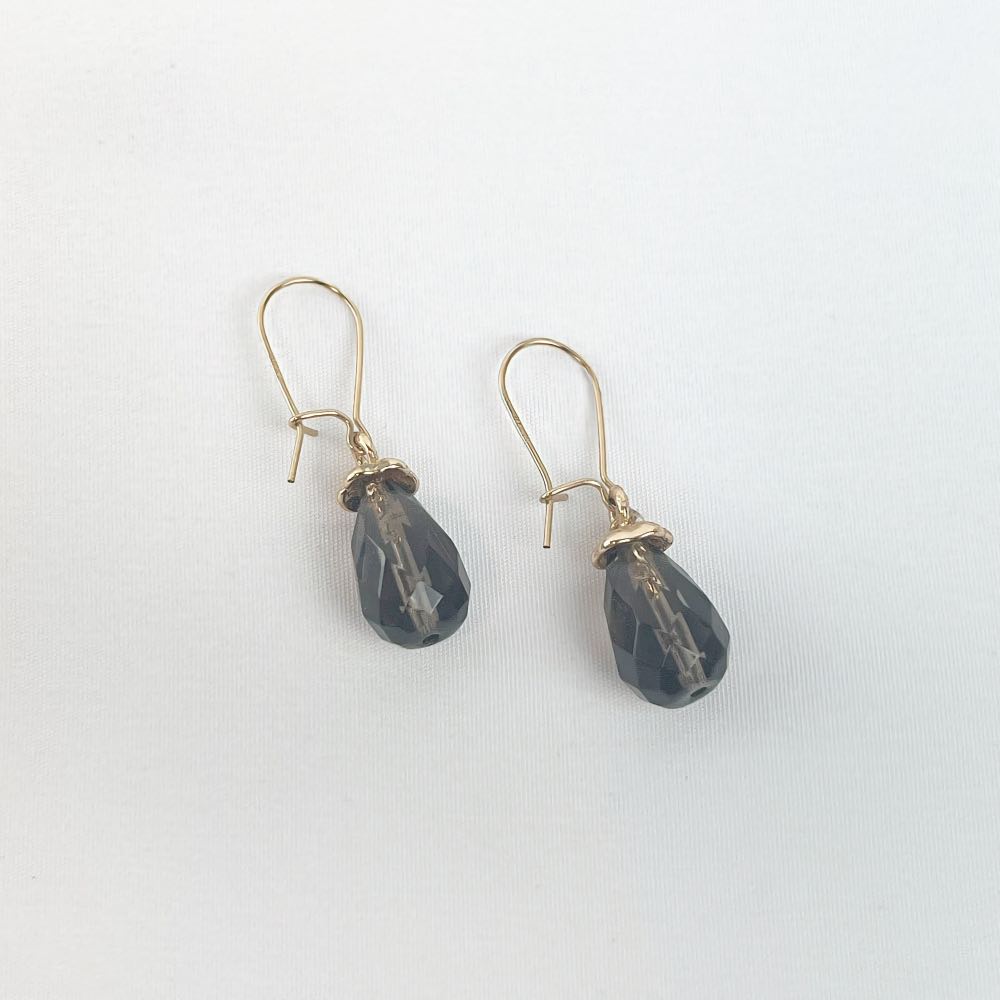 Boucle d'oreille Quartz Fumé