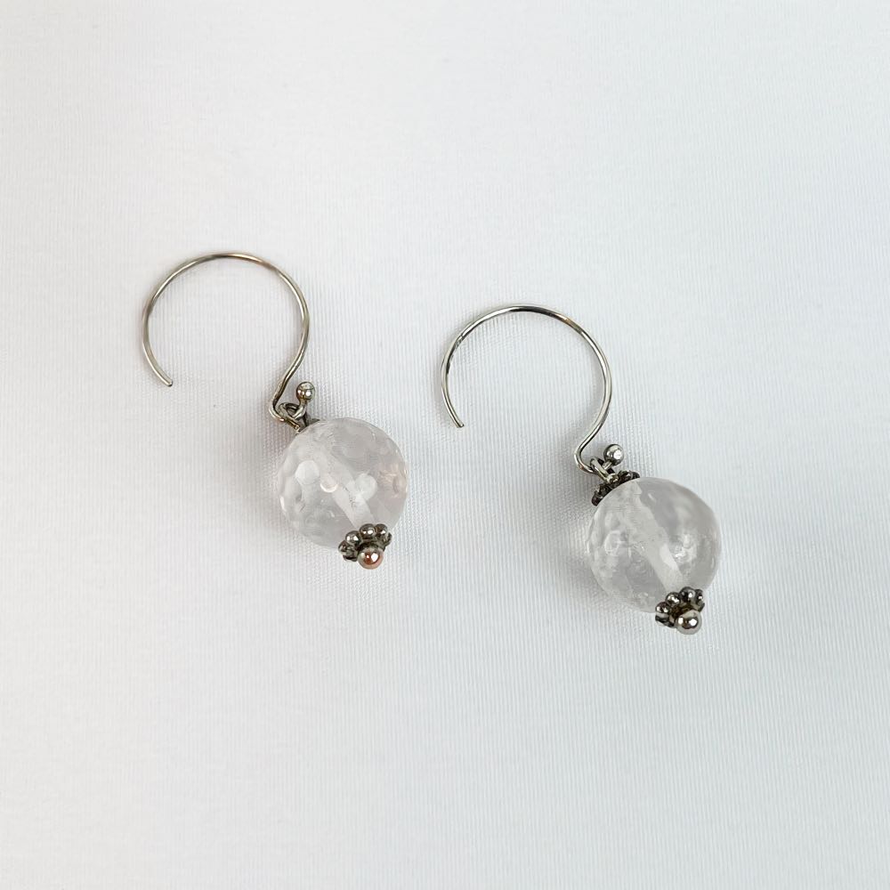 Boucle d'oreille Quartz Rose