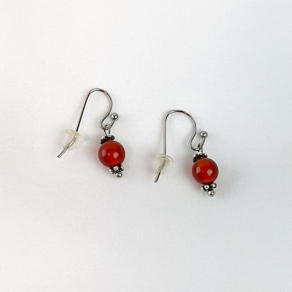 Boucle d'oreille Cornaline