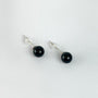 Boucles d'oreilles puces Onyx