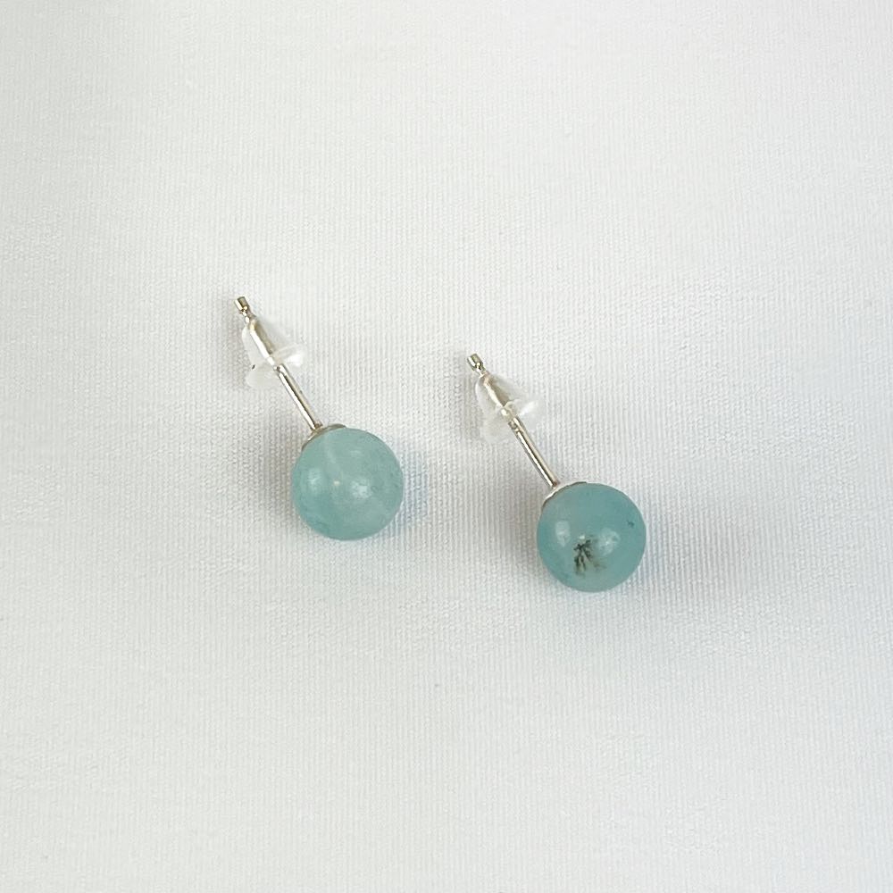 Boucles d'oreilles puces Amazonite