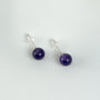 Boucles d'oreilles puces Améthyste