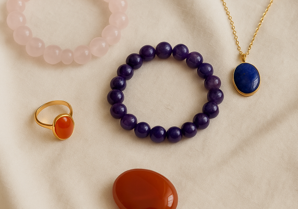 Bijoux en pierres naturelles assortis à différentes tenues – Kryst’al