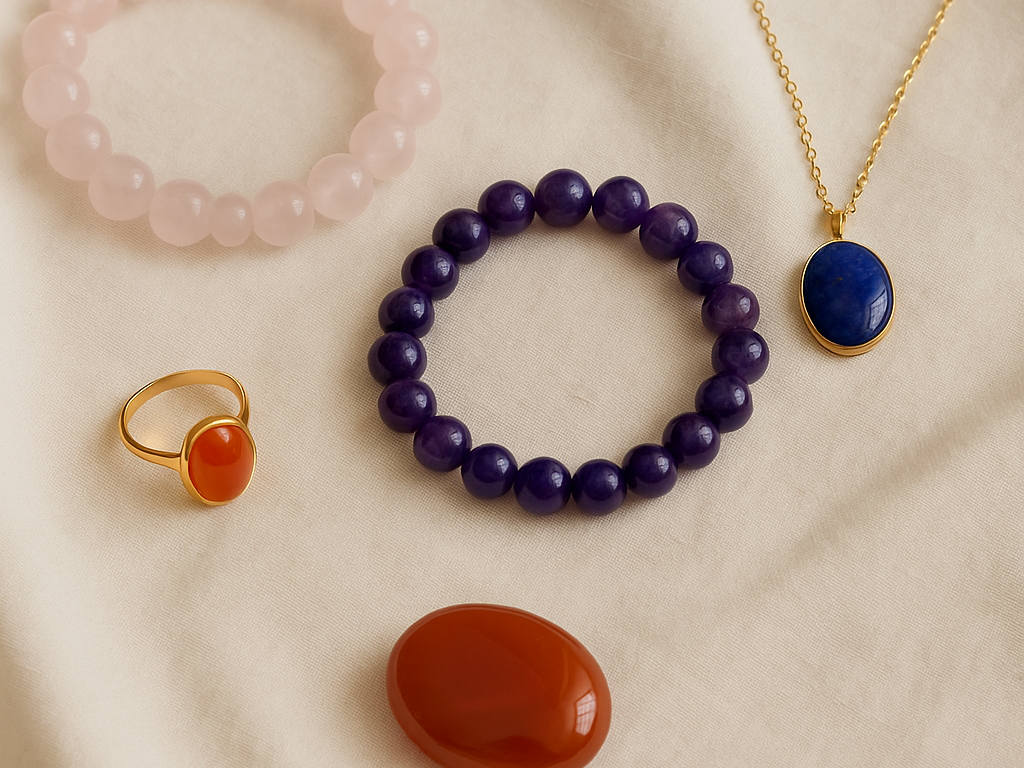 Bijoux en pierres naturelles assortis à différentes tenues – Kryst’al