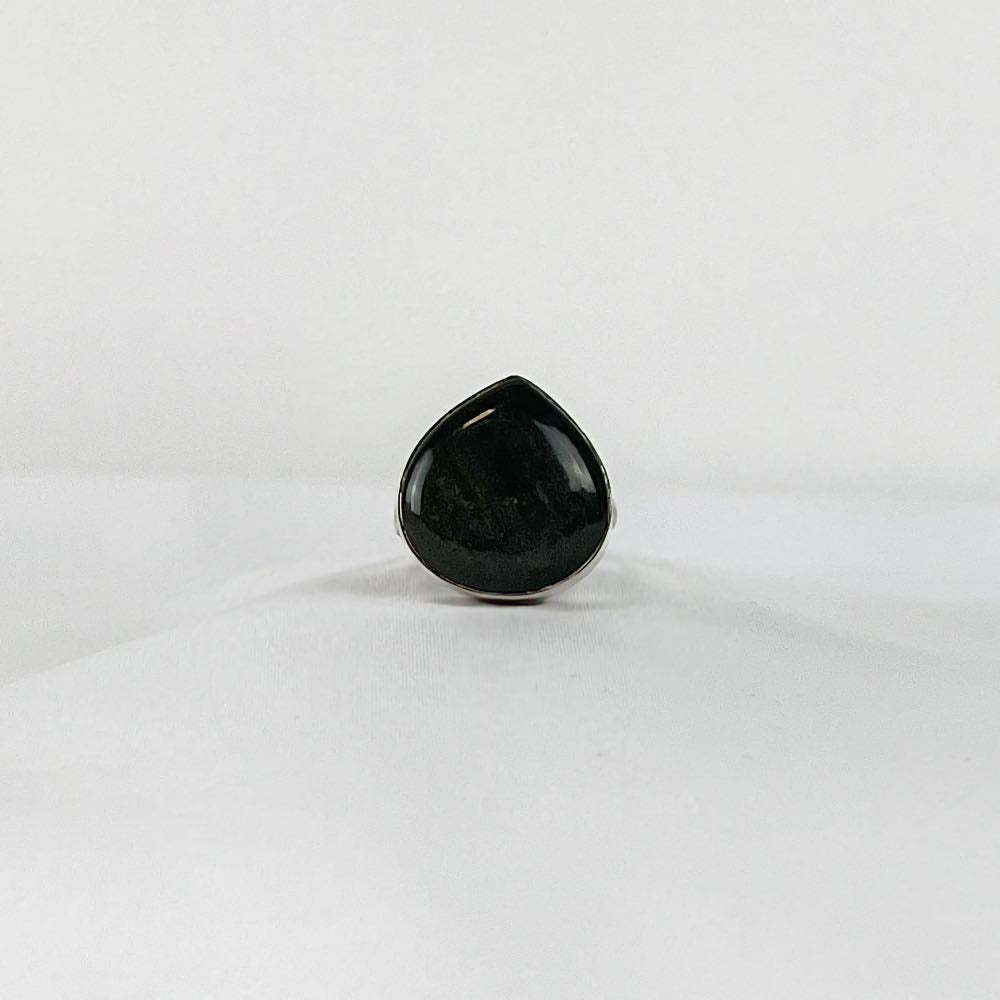 Bague Obsidienne Dorée