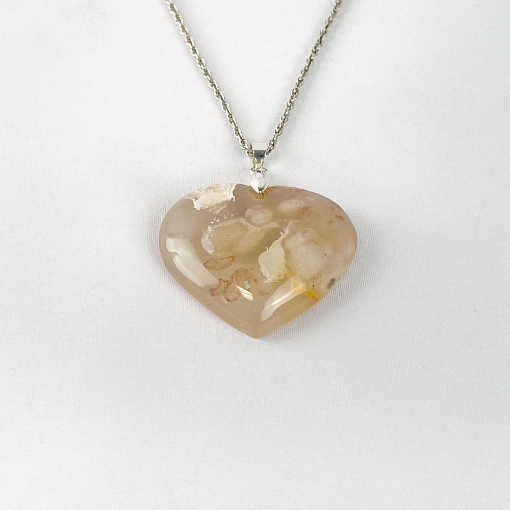 Pendentif Agate Fleur de Cerisier