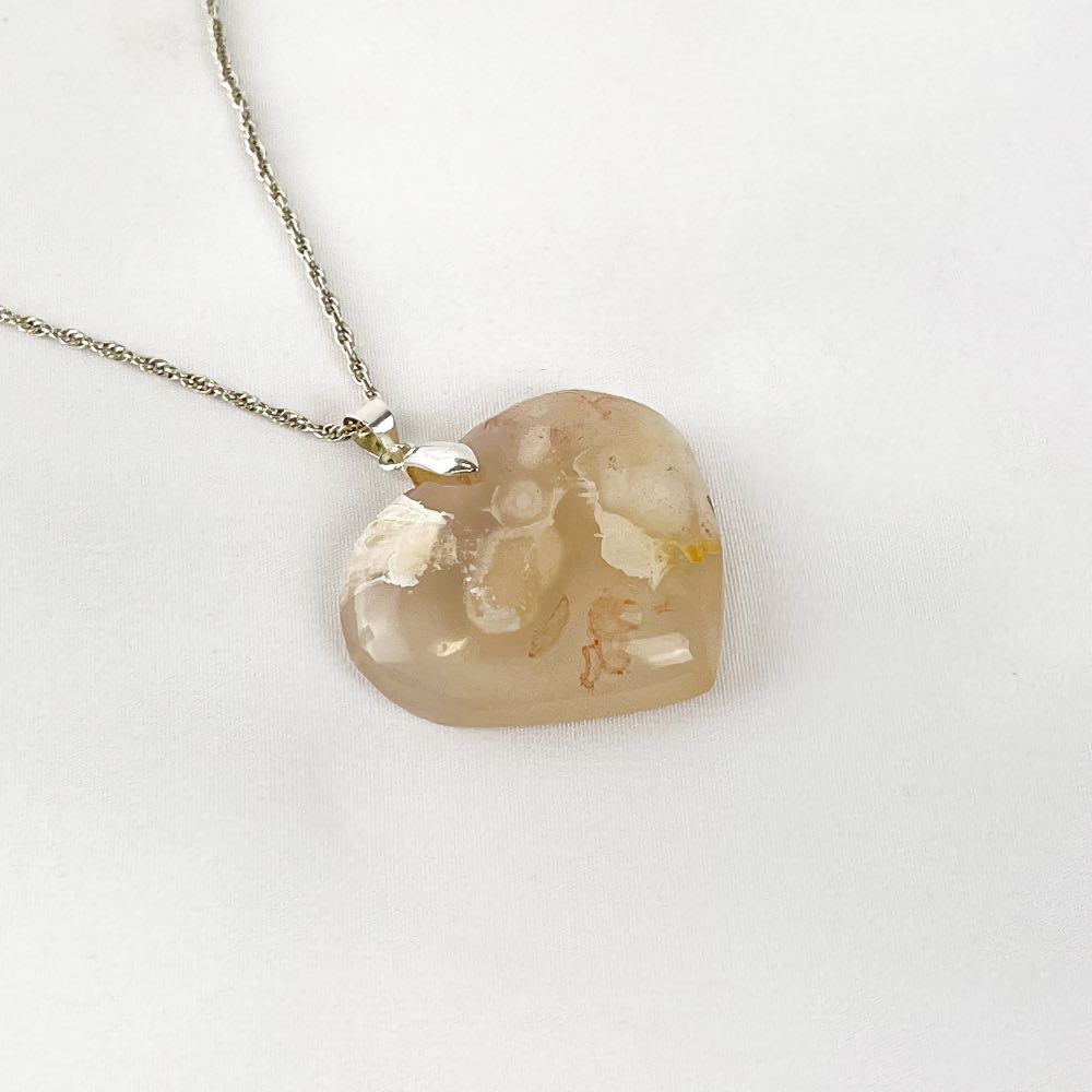 Pendentif Agate Fleur de Cerisier