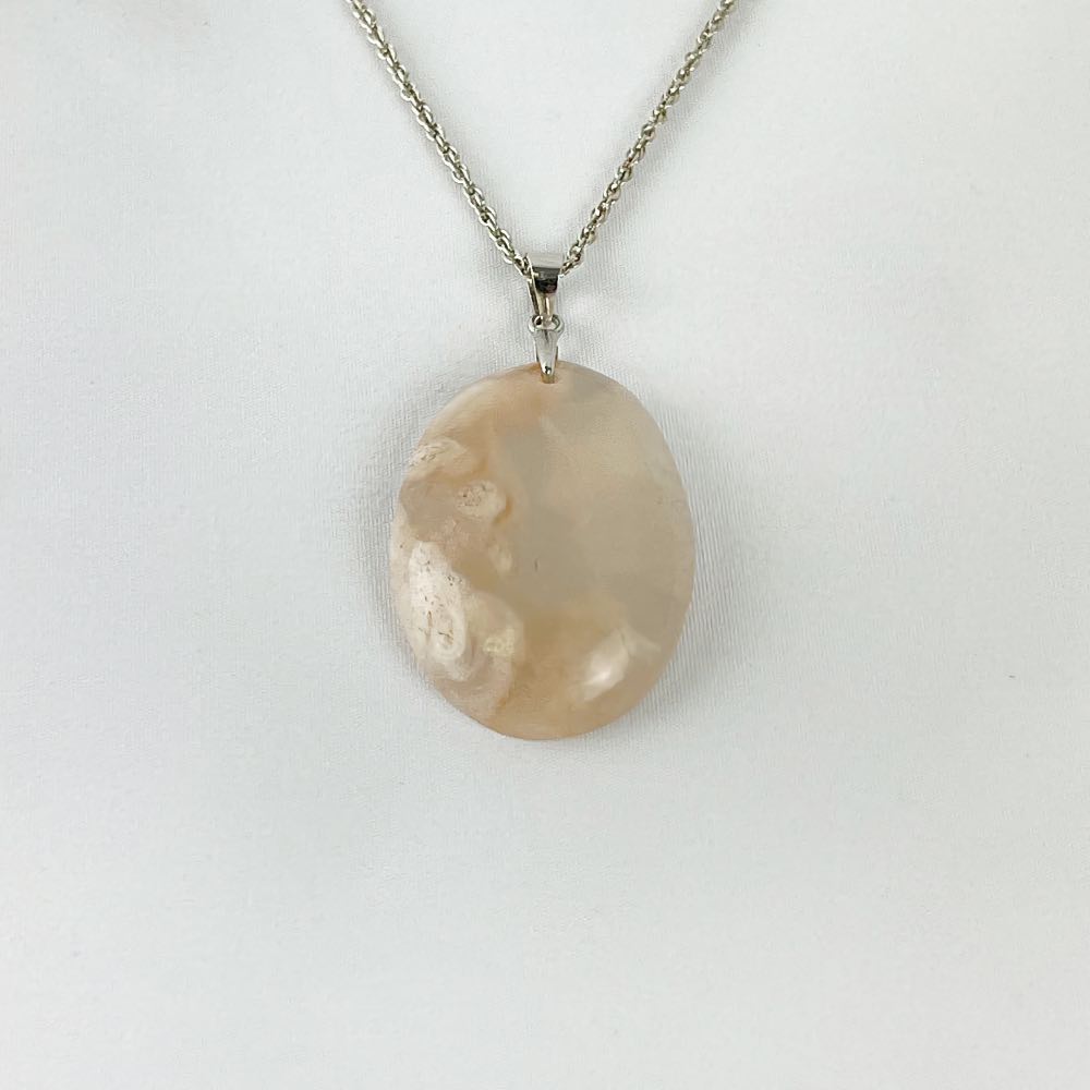 Pendentif Agate Fleur de Cerisier