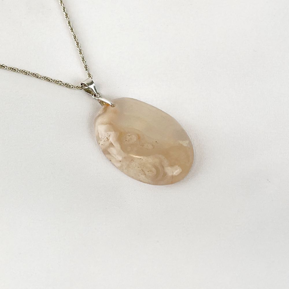 Pendentif Agate Fleur de Cerisier