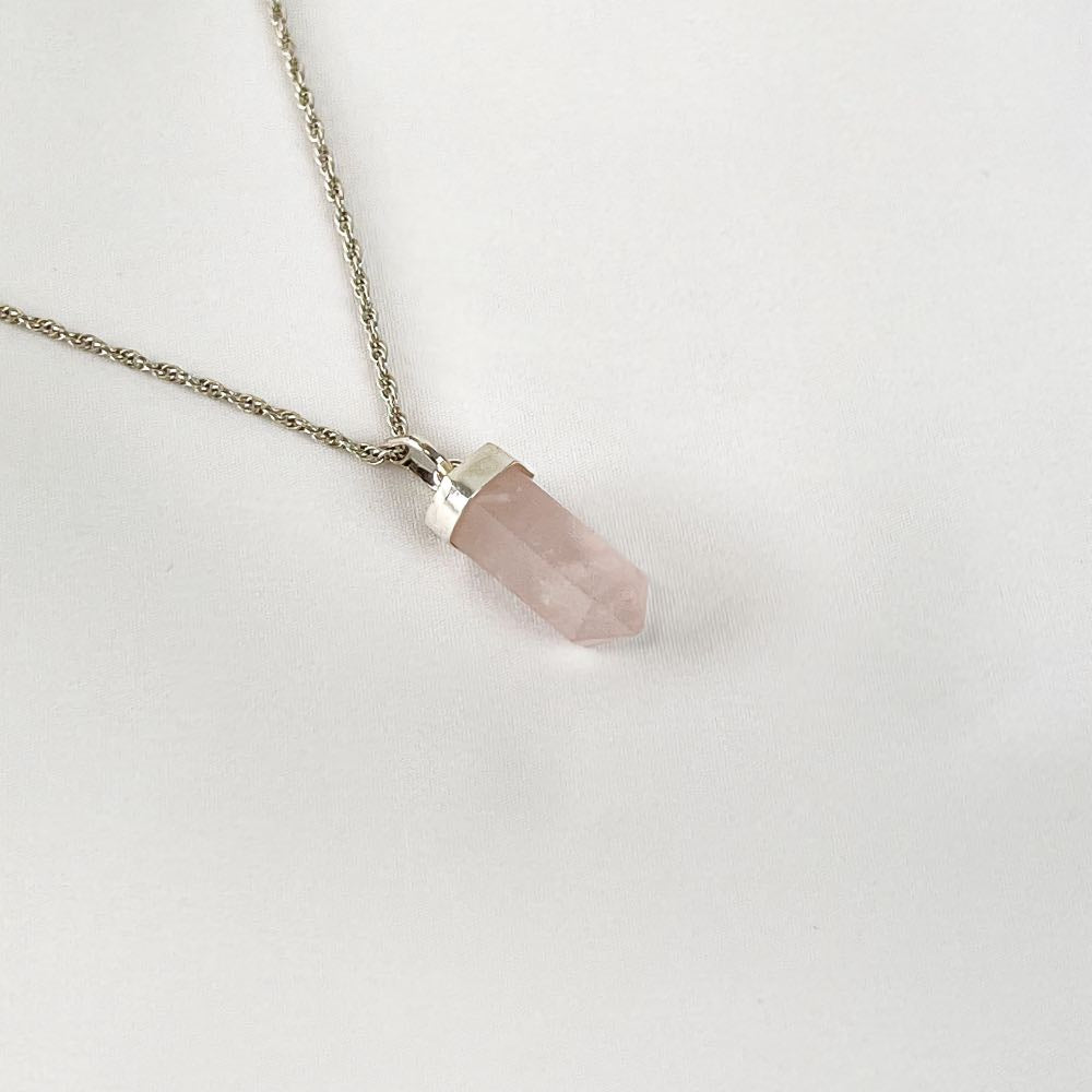 Pendentif Quartz Rose
