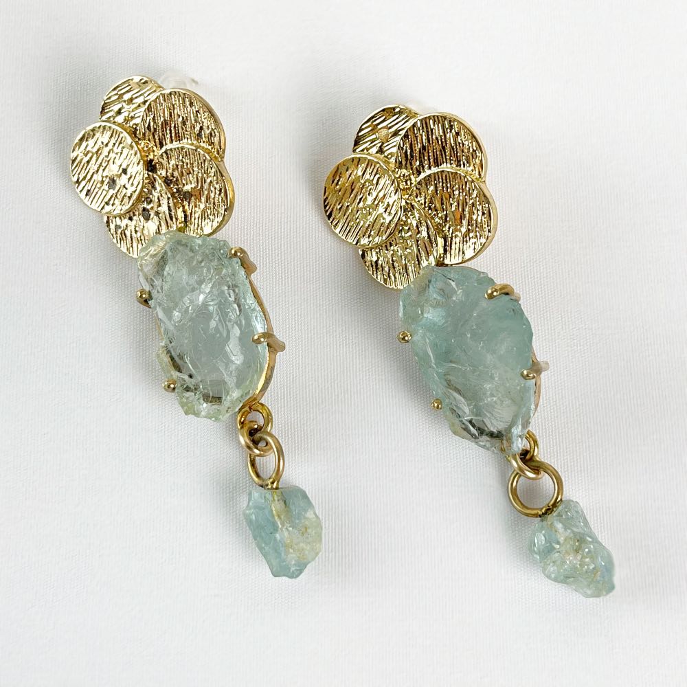 Boucles d'oreilles Aigue Marine