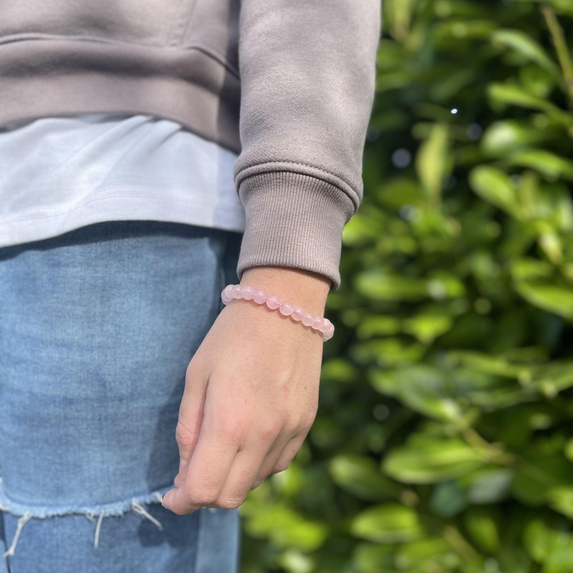 Bracelet Quartz Rose - Perles rondes