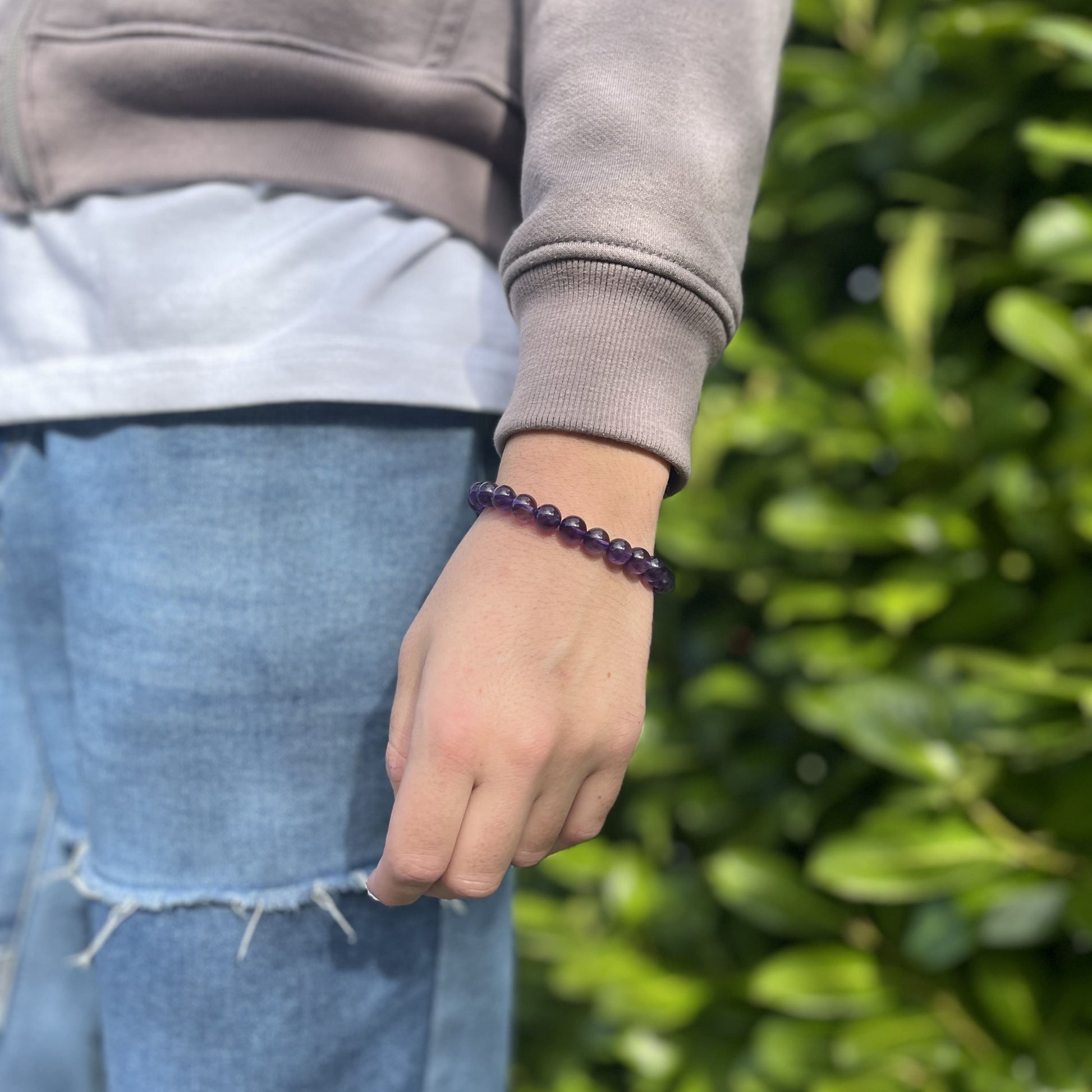 Bracelet Améthyste - Perles rondes
