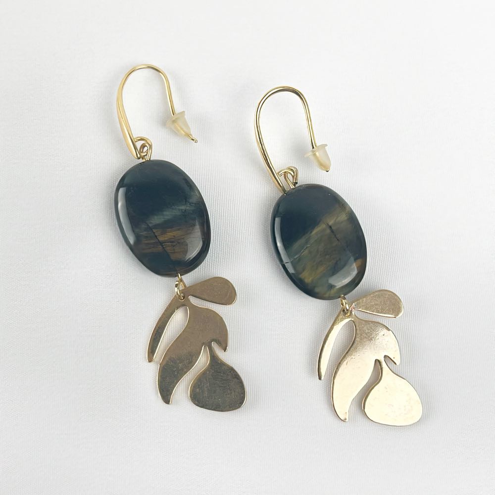 Boucles d'oreilles Oeil de Tigre