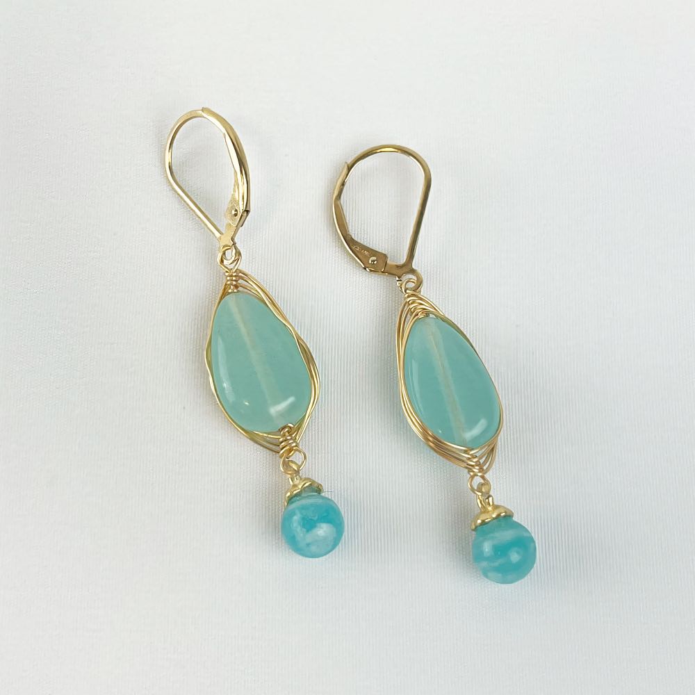Boucles d'oreilles Amazonite