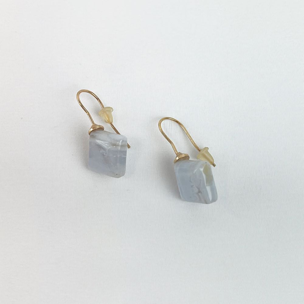 Boucles d'oreilles Calcédoine