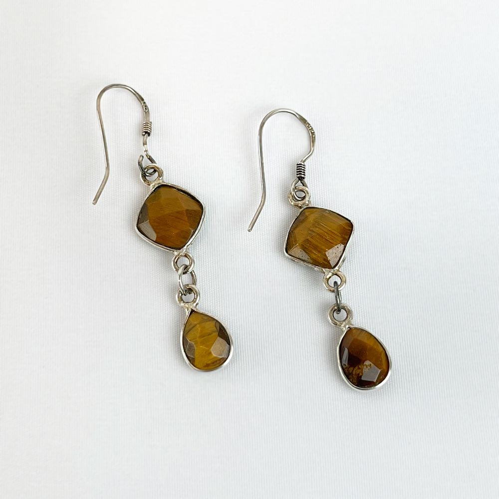 Boucles d'oreilles Oeil de Tigre