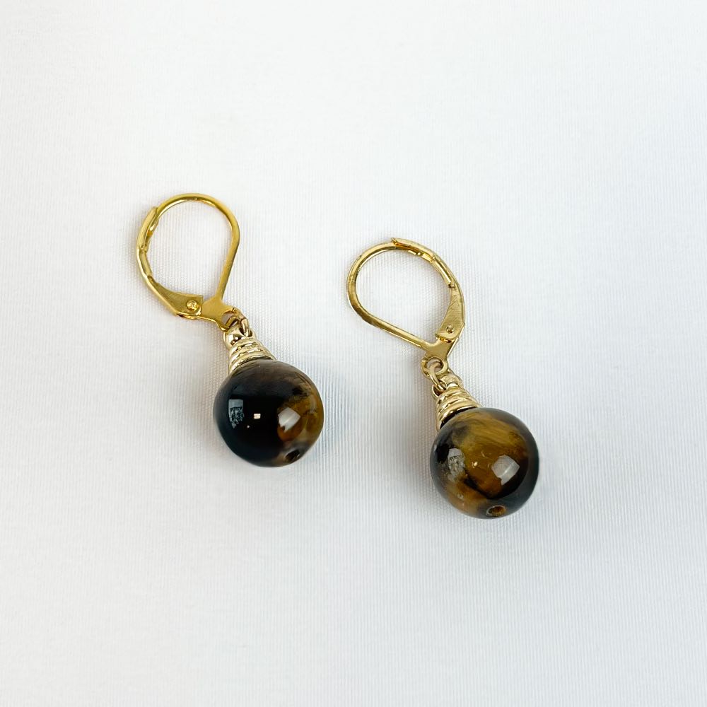 Boucles d'oreilles Oeil de Tigre