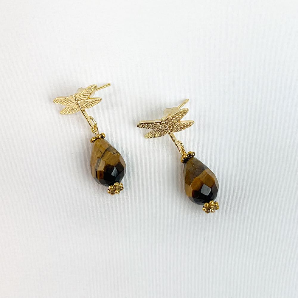 Boucles d'oreilles Oeil de Tigre