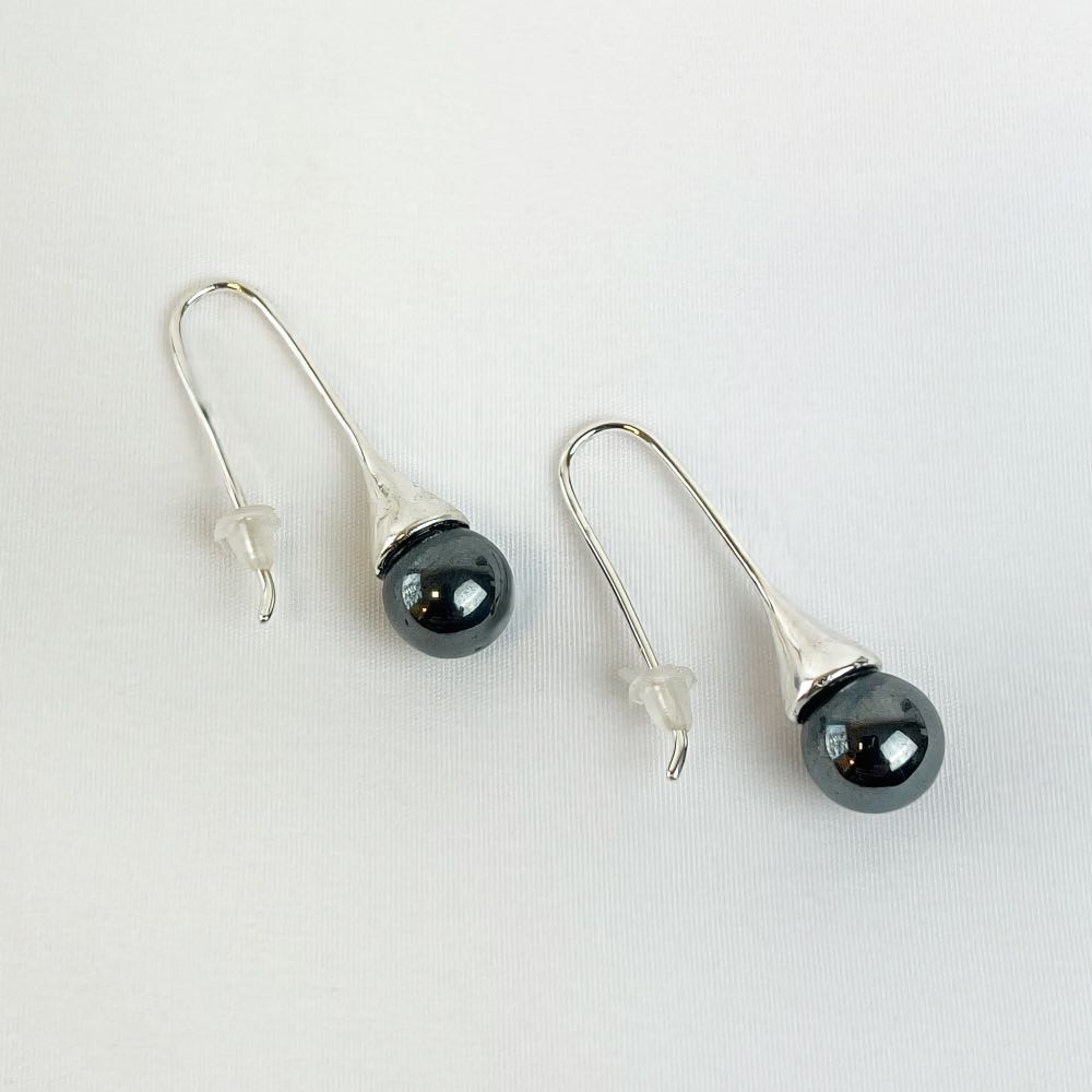 Boucles d'oreilles Hématite
