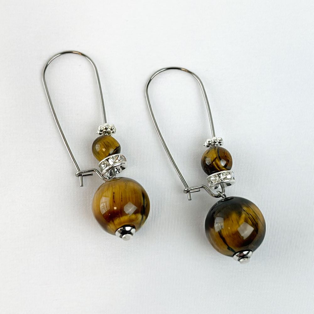Boucles d'oreilles Oeil de Tigre