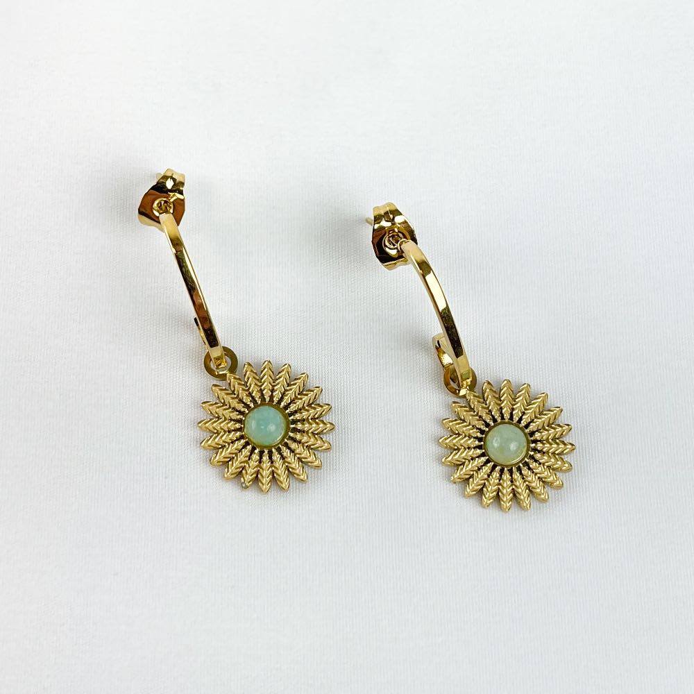 Boucles d'oreilles Amazonite