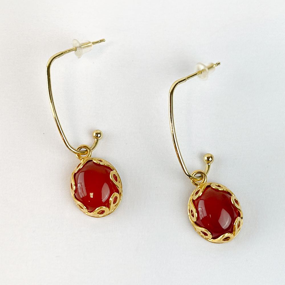 Boucles d'oreilles Cornaline