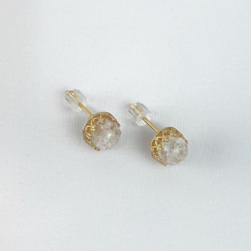 Boucles d'oreilles Cristal de Roche Crack