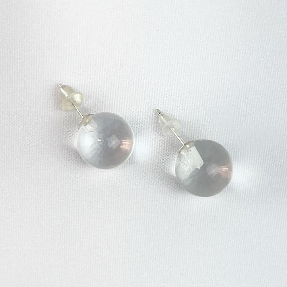 Boucles d'oreilles puces Cristal de Roche