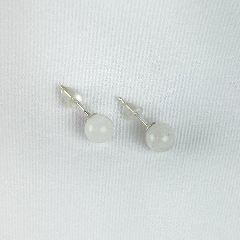 Boucles d'oreilles puces Pierre de Lune