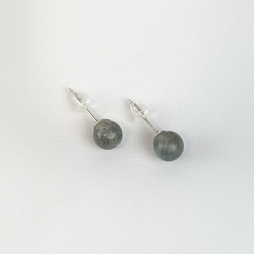 Boucles d'oreilles puces Labradorite
