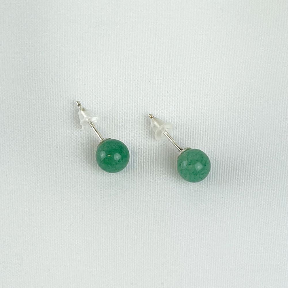 Boucles d'oreilles puces Aventurine