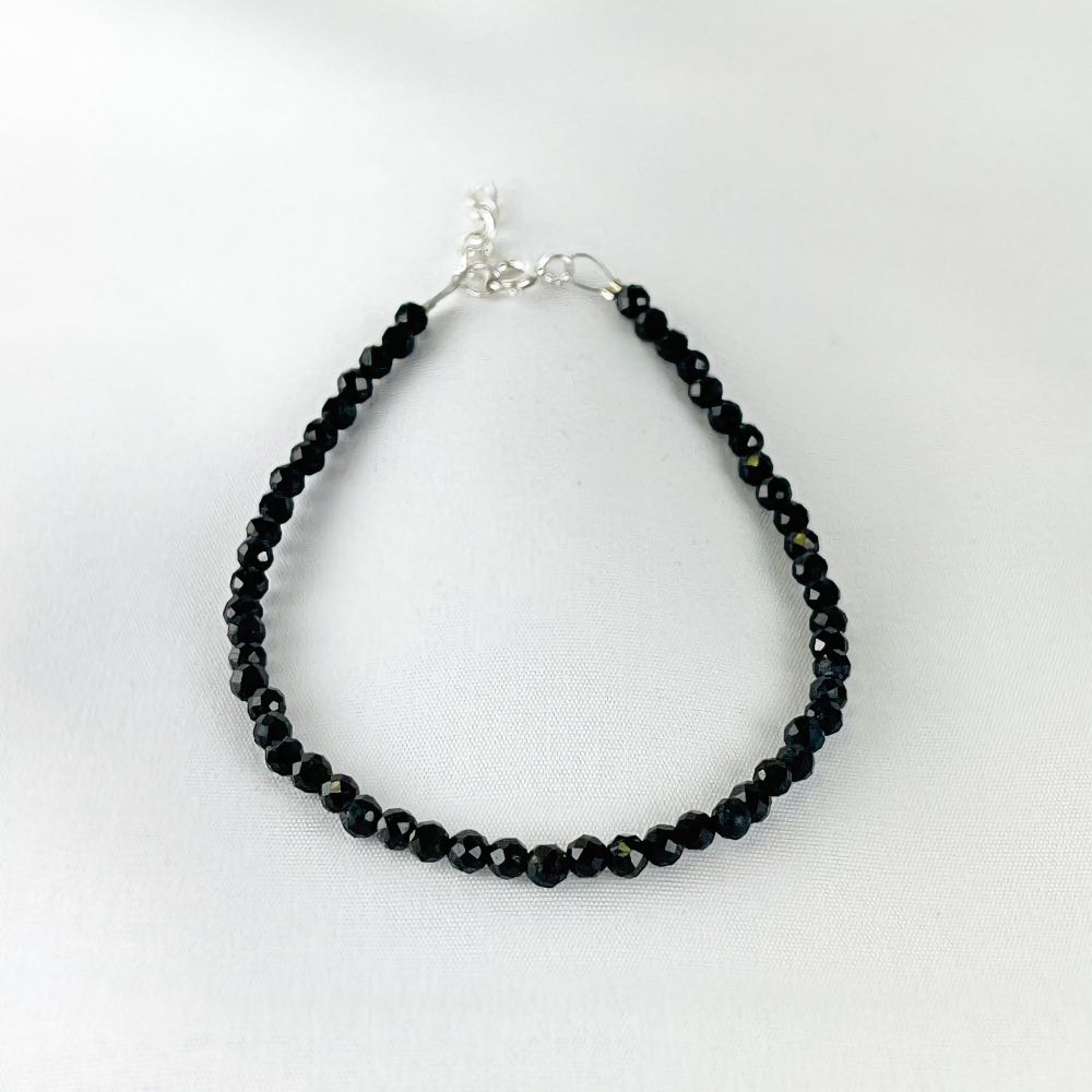 Bracelet Onyx - Perles facettées