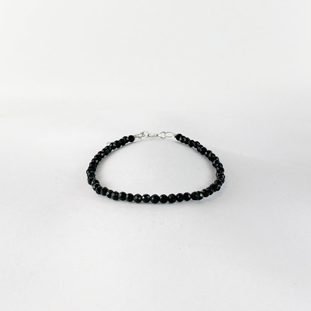 Bracelet Onyx - Perles facettées