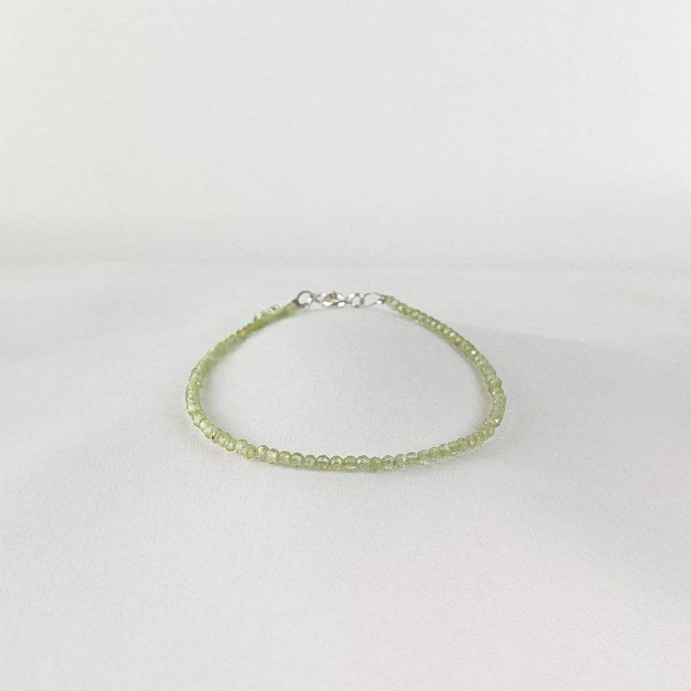 Bracelet Péridot - Perles facettées