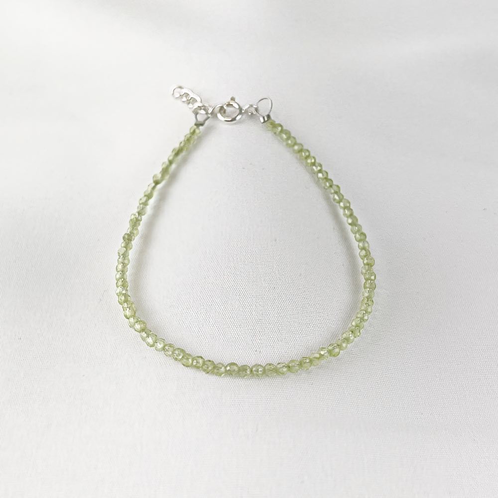 Bracelet Péridot - Perles facettées