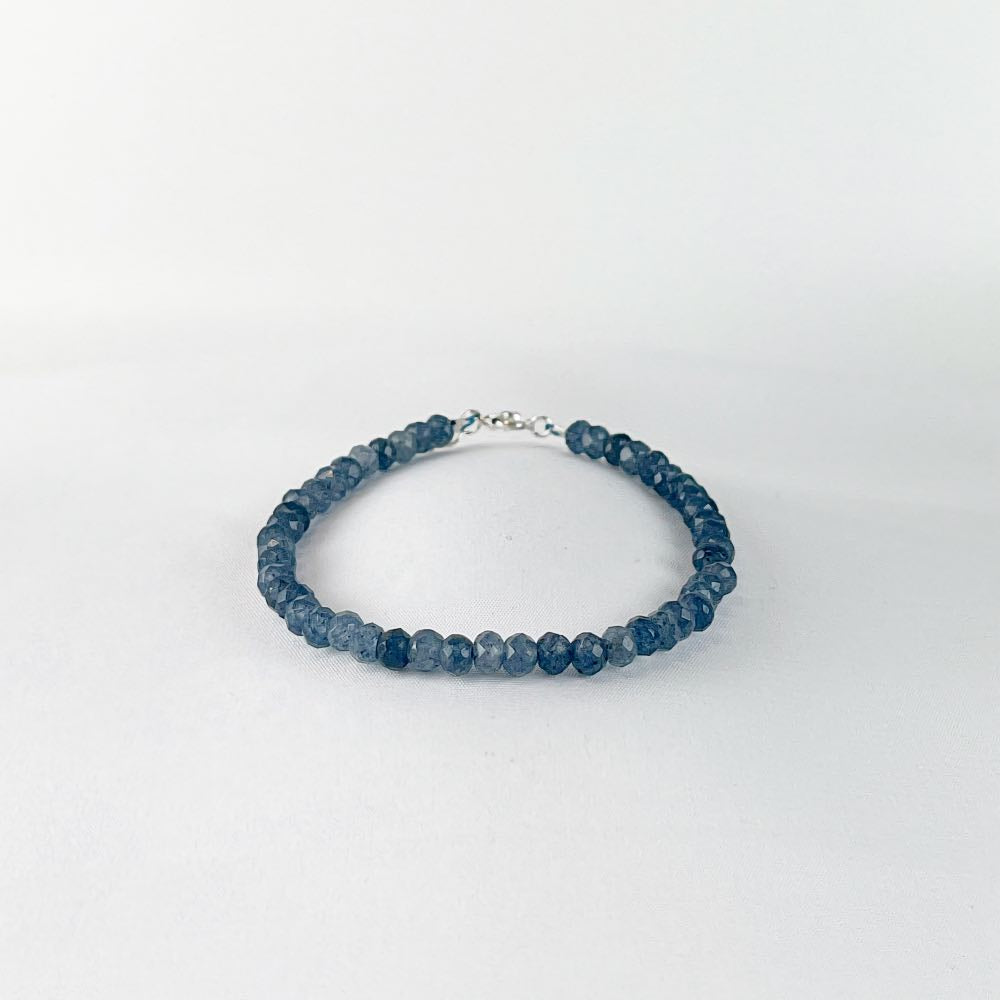 Bracelet Saphir - Perles facettées