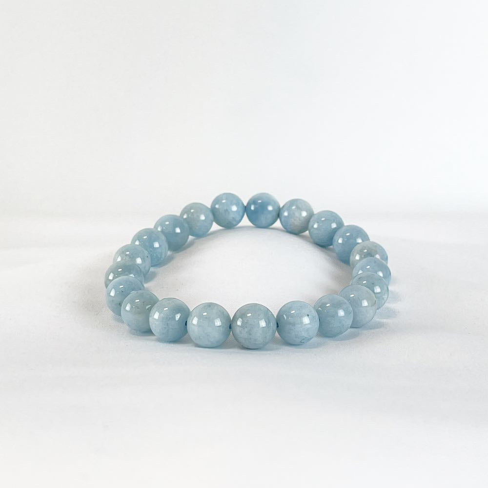 Bracelet Aigue Marine - Perles rondes