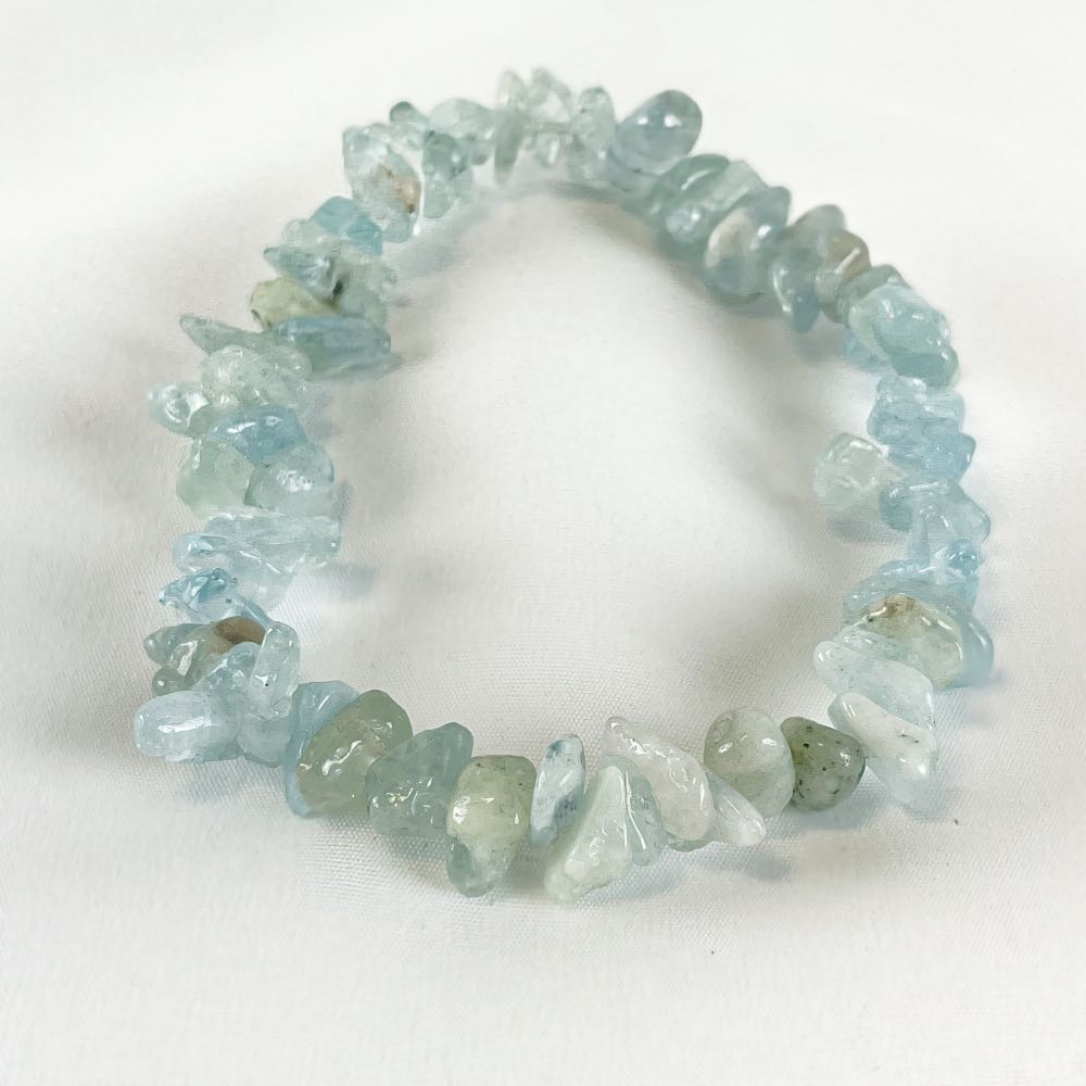 Bracelet Aigue Marine - Perles chips