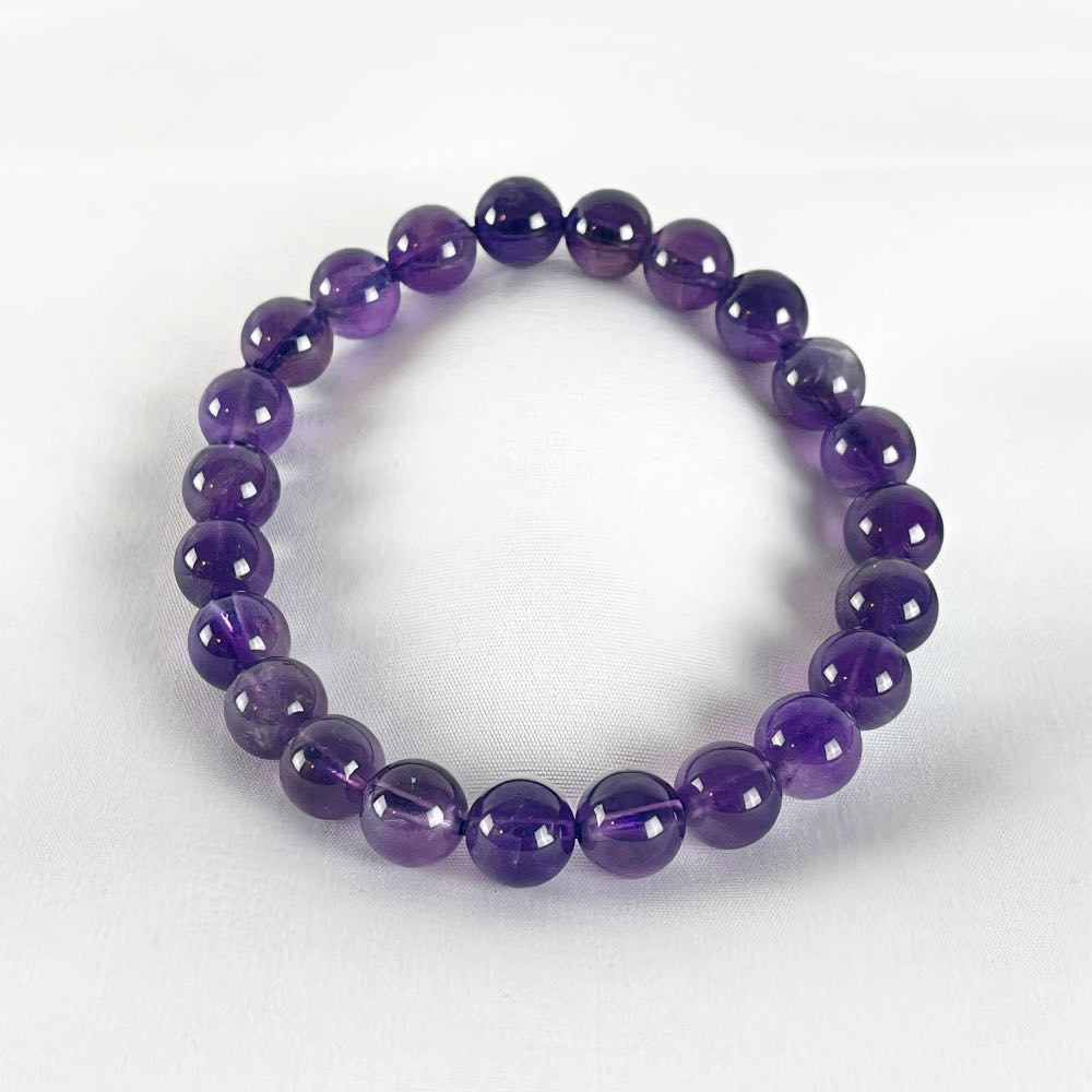 Bracelet Améthyste - Perles rondes
