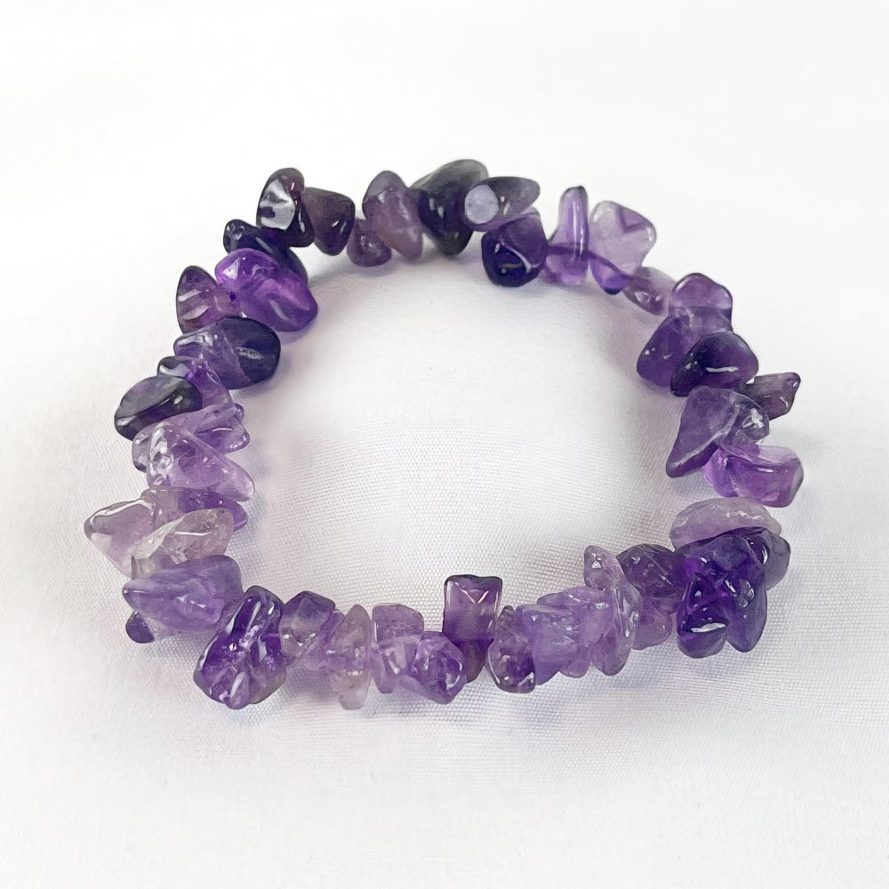 Bracelet Améthyste - Perles chips