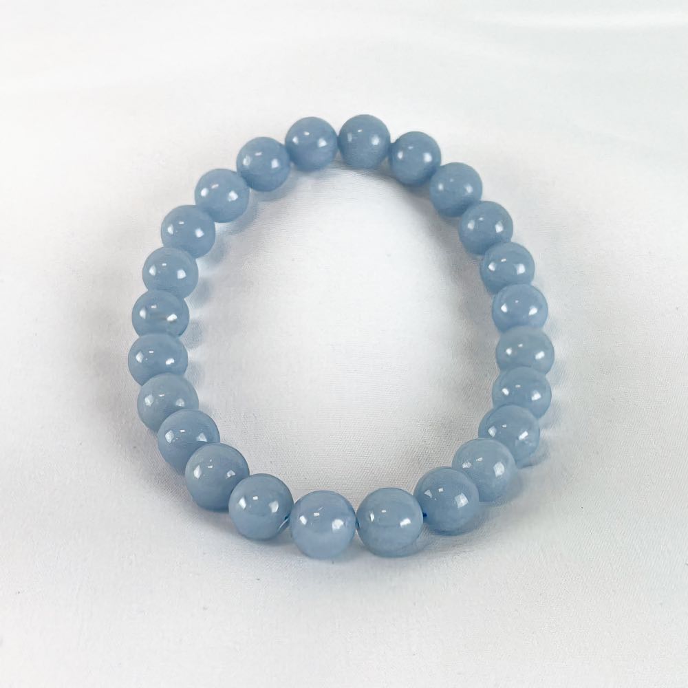 Bracelet Angélite - Perles rondes