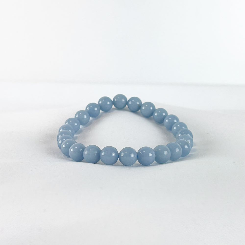 Bracelet Angélite - Perles rondes