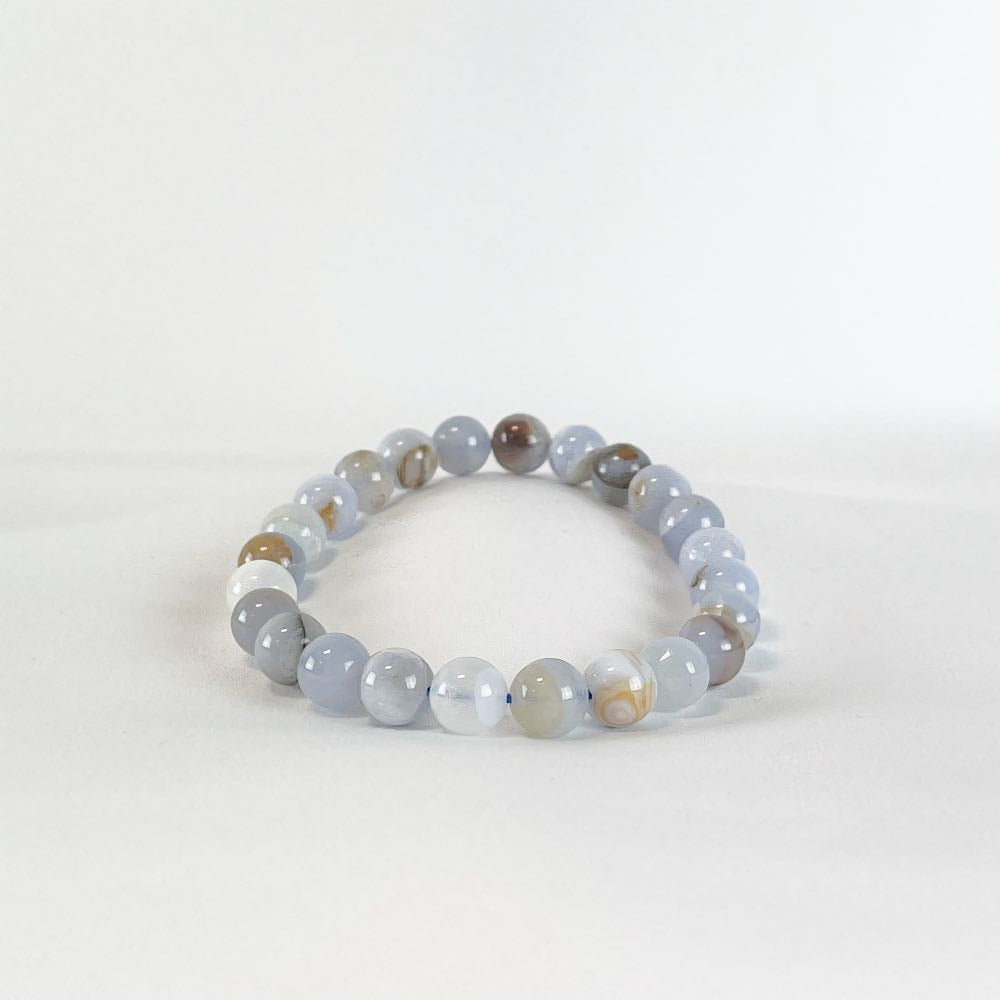 Bracelet Calcédoine - Perles rondes