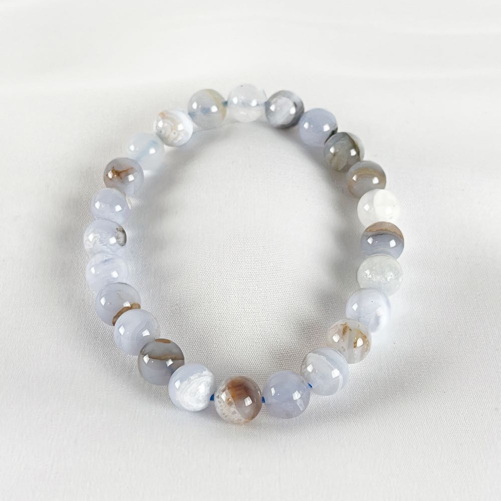 Bracelet Calcédoine - Perles rondes